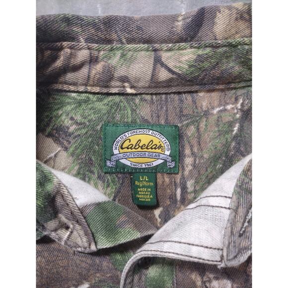 Cabelas Realtree Mens Button Down Shirt and Cargo Pants Hunting Outfit Sz L (38) - Picture 4 of 16